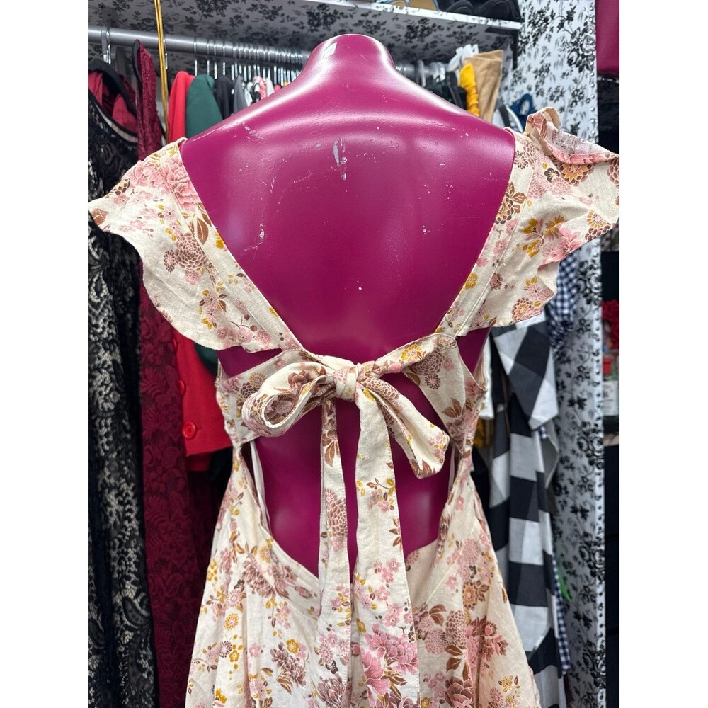 Sale! Forever 21 Floral Mini Dress - Cream and Pink - Picture 6 of 8